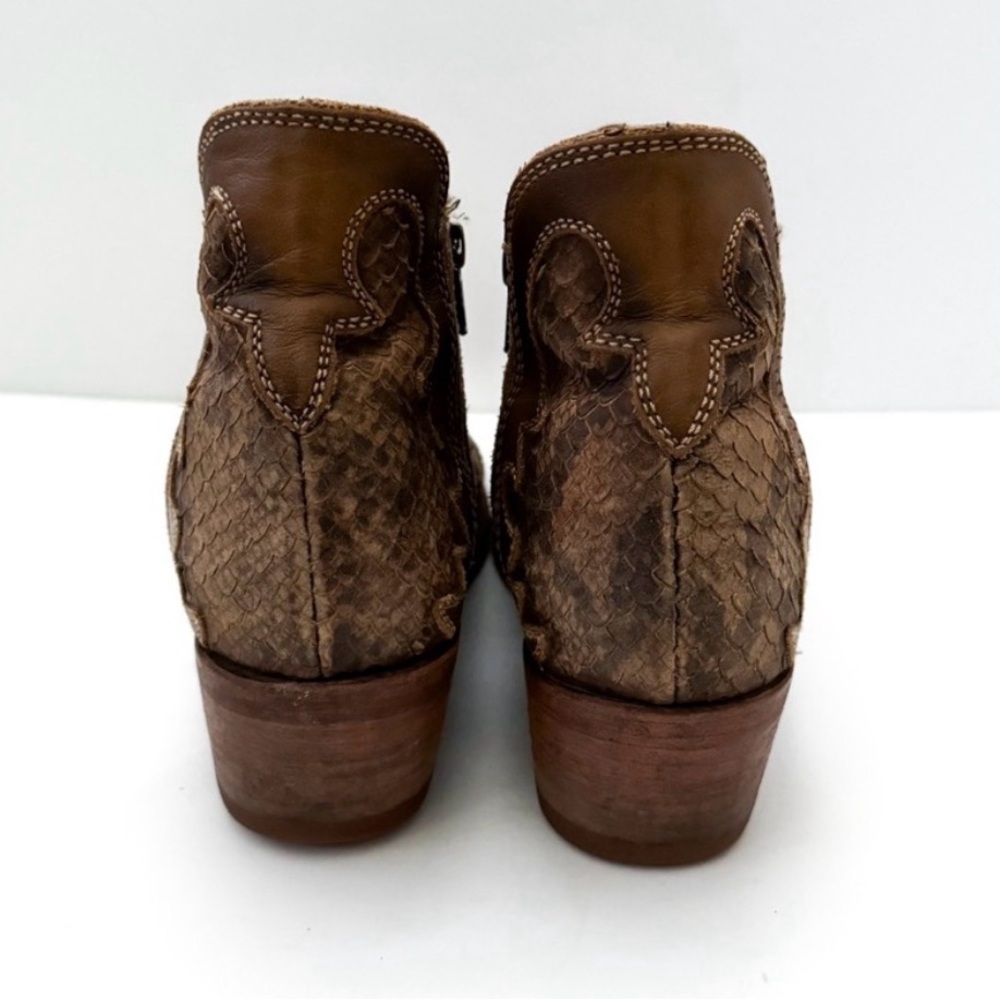 Liberty Black Uma Python Embossed Leather Suede C… - image 4